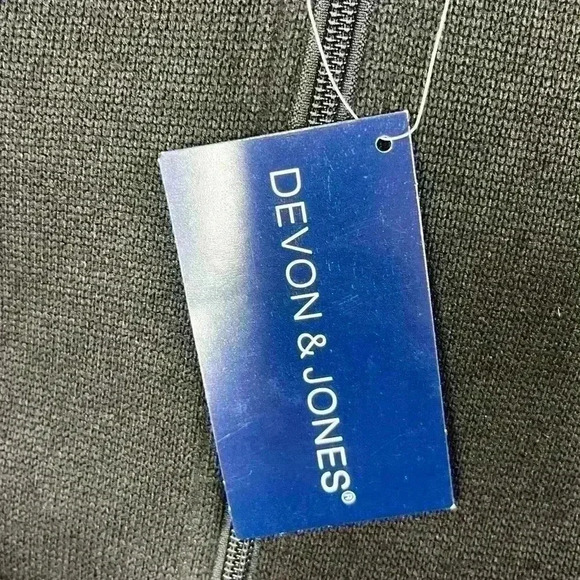 Devin & Jones Black Jacket Men’s 2XL zipper Stretch medium weight Comy NWT fall - Picture 3 of 5